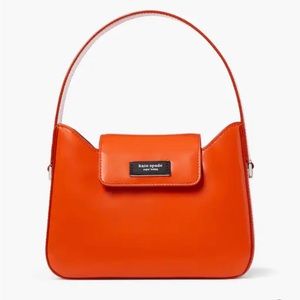 Kate Spade Sam Icon Leather Mini Hobo Bag - Orange